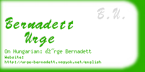 bernadett urge business card